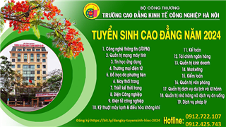 TUYỂN SINH TRÌNH ĐỘ CAO ĐẲNG CHÍNH QUY 2024