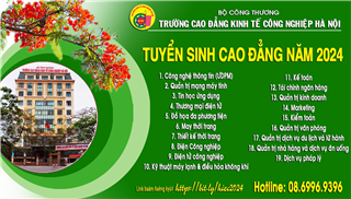 THÔNG BÁO TUYỂN SINH TRÌNH ĐỘ CAO ĐẲNG CHÍNH QUY 2024